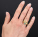 Ring 53 Old ring with emerald and diamond cherubs 58 Facettes 21-581
