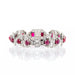 Bracelet Art Deco Platinum Diamonds Natural Ruby Bracelet 58 Facettes 2.16373