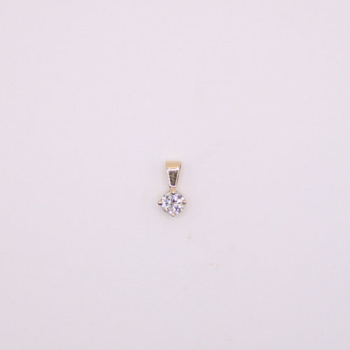 Pendentif Pendentif Solitaire diamant or jaune 4 griffes 58 Facettes