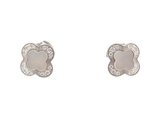 Boucles d'oreilles boucles d'oreilles MAUBOUSSIN trefle de toi pm en or blanc & diamants 58 Facettes 251722