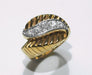 Ring 57 Old retro ring in gold, platinum and diamonds 58 Facettes
