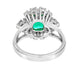 Ring 53 White Gold Ring, Colombian Emerald and Diamonds 58 Facettes 61300039