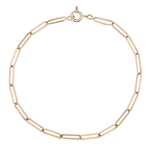 Bracelet Bracelet fin or jaune maillons rectangulaires 58 Facettes CVBR59