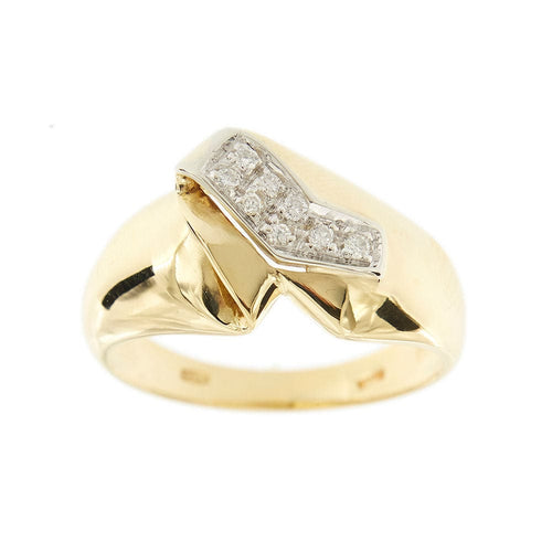 Bague 56 Bague bicolore diamants 58 Facettes 32713