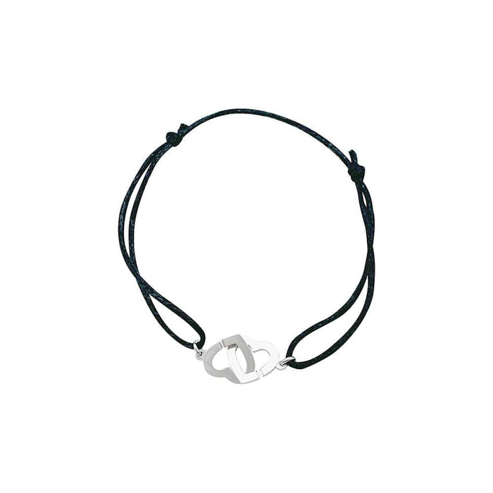Bracelet Bracelet Dinh Van, "Double Coeurs R9", or blanc. 58 Facettes 31221