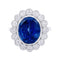 Bague 53 Bague Pompadour, or blanc, saphir et diamants. 58 Facettes 32592