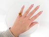 Bague 49 bague sertie cabochon pierre citrine en or jaune 18k 58 Facettes 258282