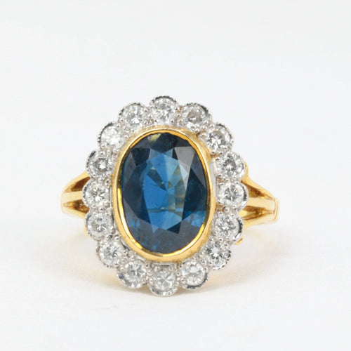 Bague Bague saphir et diamants 58 Facettes 703