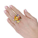 Bague 55 Bague Dior, Diorette, citrine, laque, or jaune. 58 Facettes 32435