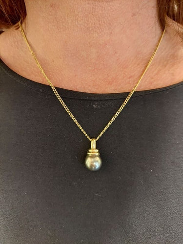 Pendentif PENDENTIF MODERNE PERLE DE TAHITI 58 Facettes 080421