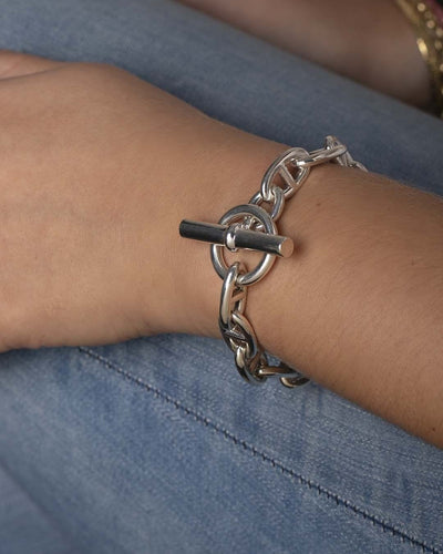 Bracelet Bracelet HERMES Chaîne d'Ancre GM en Argent 925/1000 58 Facettes 61822-57673