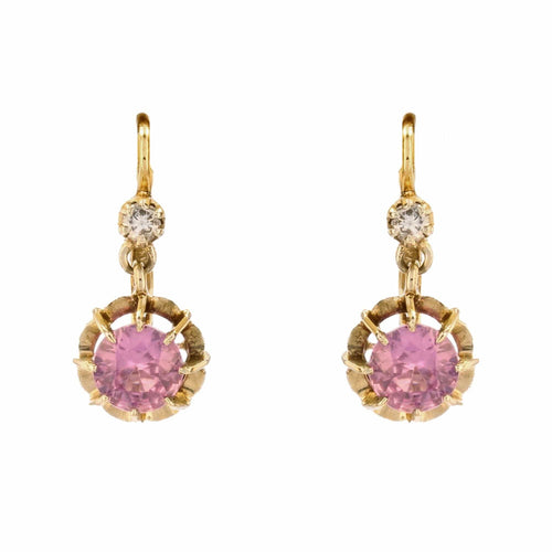 Boucles d'oreilles Boucles d'oreilles saphirs violets et diamants 58 Facettes 23-109