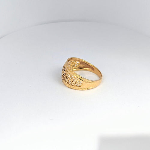 Bague Bague or jaune ciselée et ajourée 58 Facettes 20173