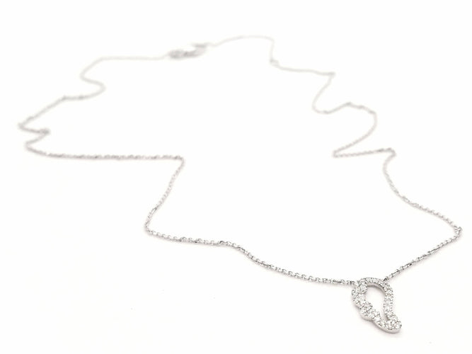 Collier Collier Aile d'ange Or blanc Diamant 58 Facettes 579298RV