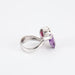 Ring Tourmaline and amethyst diamond engagement ring 58 Facettes 00011