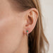 DJULA earrings - mini Creole White Gold Emerald Diamonds 58 Facettes