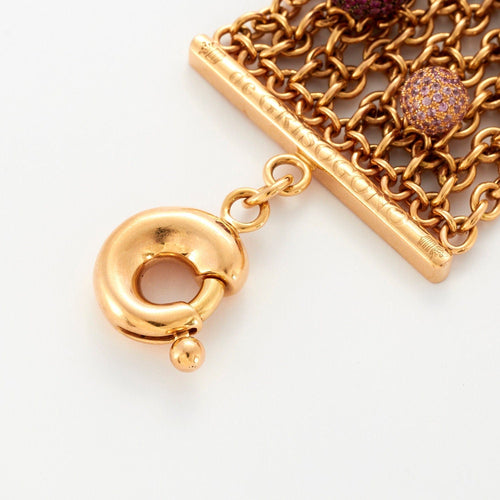 Bracelet DE GRISOGONO – Bracelet Boules Saphirs roses Rubis Diamants 58 Facettes