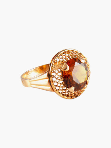 Bague Bague Vintage Or Rose 58 Facettes