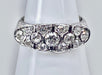 Ring 56 Platinum ring paved with diamonds. Art Deco period. 58 Facettes AB265