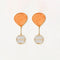 Boucles d'oreilles Boucles d'oreilles Agates sculptées blanches et orange 58 Facettes
