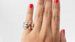 Bague 51 Bague Tank Or Diamants Rubis 58 Facettes 29146