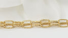 Necklace 74cm Textured rectangle mesh long necklace in yellow gold 58 Facettes 32461