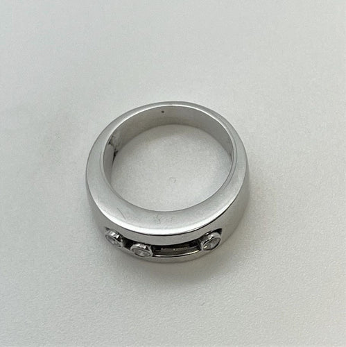 Bague 59 Bague Or Blanc avec Diamant 58 Facettes 20400000494/LC