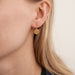 Boucles d'oreilles Dormeuses demi perle blanche, or jaune 58 Facettes