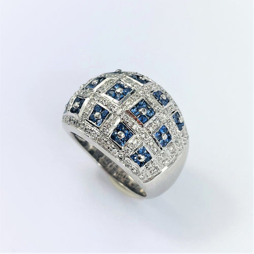 Bague 54 Bague en Or gris Saphirs & Diamants 58 Facettes 20400000589
