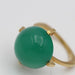 Ring 55 gold ring with green gemstone 58 Facettes E352224B
