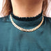 YELLOW GOLD BEAN MESH NECKLACE Necklace 58 Facettes Col.Haric-848/1