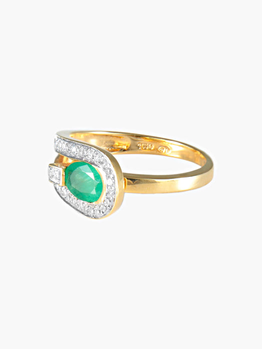 Bague 52 Bague Emeraude et Diamants 58 Facettes