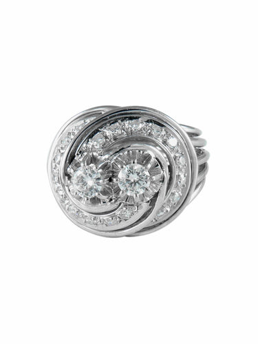 Bague Bague Volute 2 Diamants 58 Facettes