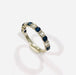 Ring 54 Half-turn ring Sapphires Diamonds Gold 58 Facettes