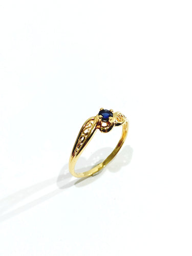 Bague 54 Bague Or jaune Saphir 58 Facettes