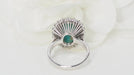 Bague 54 Bague Or blanc, Turquoise & diamants 58 Facettes 32269