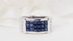 Bague 55 Bague bandeau saphirs diamants 58 Facettes 32390