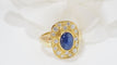 Bague 57 Bague cabochon saphir, diamants 58 Facettes 26750