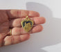 Pendentif MONIER rare pendentif ancien Cœur chaumière émail plique à jour or 58 Facettes