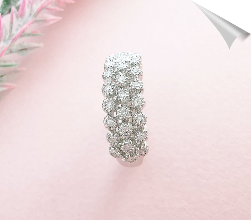 Bague Bague Diamants Or Blanc 58 Facettes AA 1571