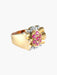 Bague 52 Bague fleur rubis diamants or jaune 58 Facettes LP22-22