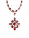 Necklace Necklace in white gold, diamonds and rubies 58 Facettes