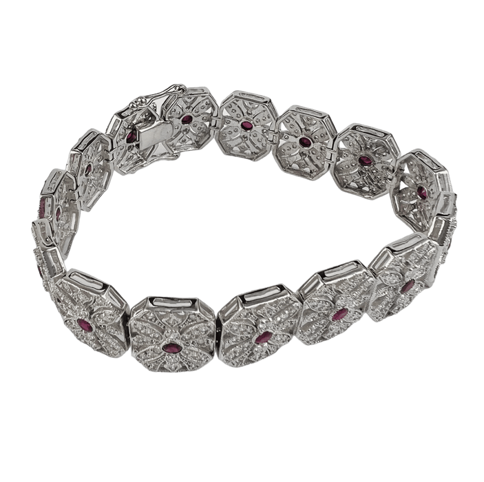Bracelet Bracelet Or Blanc, Diamants et Rubis 58 Facettes 20400000512