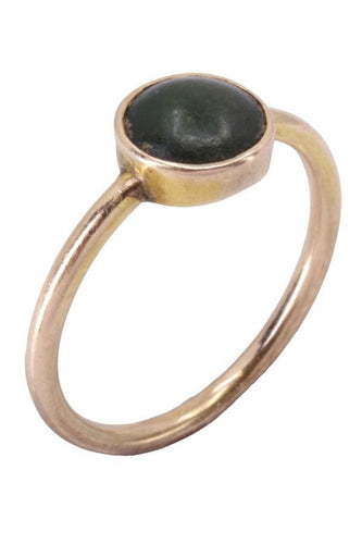 Bague BAGUE ANCIENNE AGATE VERTE 58 Facettes 074781