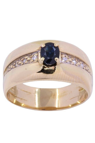 Bague 54 BAGUE MODERNE SAPHIR ET DIAMANTS 58 Facettes 064001