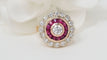 Bague 54 Bague entourage Rubis Diamants 58 Facettes 32432