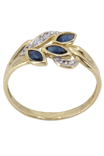 Bague BAGUE MODERNE SAPHIRS ET DIAMANTS 58 Facettes 066151