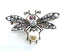 Fine Pearl & Diamond Fly Brooch 58 Facettes AB298