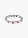 Bague Alliance Tour complet Rubis Diamants 58 Facettes