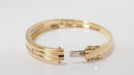 Bracelet Opening bangle bracelet in yellow gold and diamonds 58 Facettes 32150